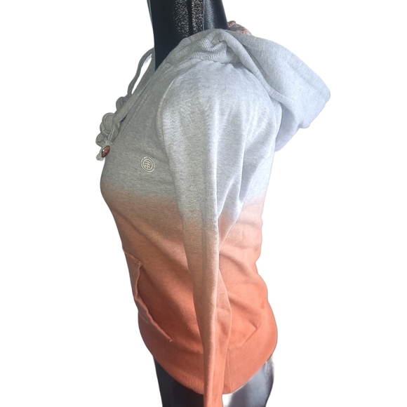 Element White and Orange Ombre Pullover Hoodie S - Picture 5 of 7